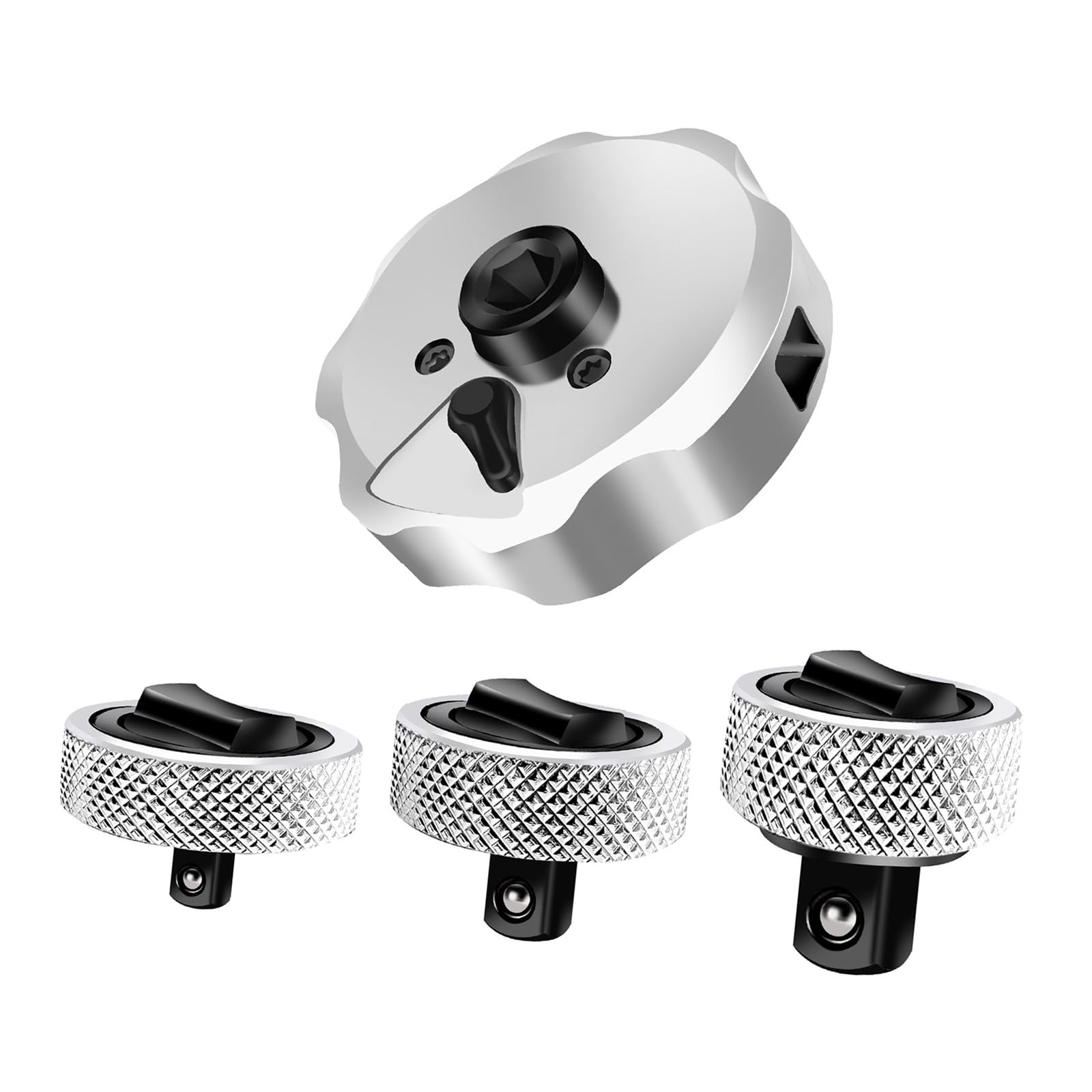 Tsophreniq Compactly Ratcheting Wrench Set 4Piece Durability Metal Construction High Torques Output For Tight Space Compactly Ratcheting Wrench Set For Tight Space
