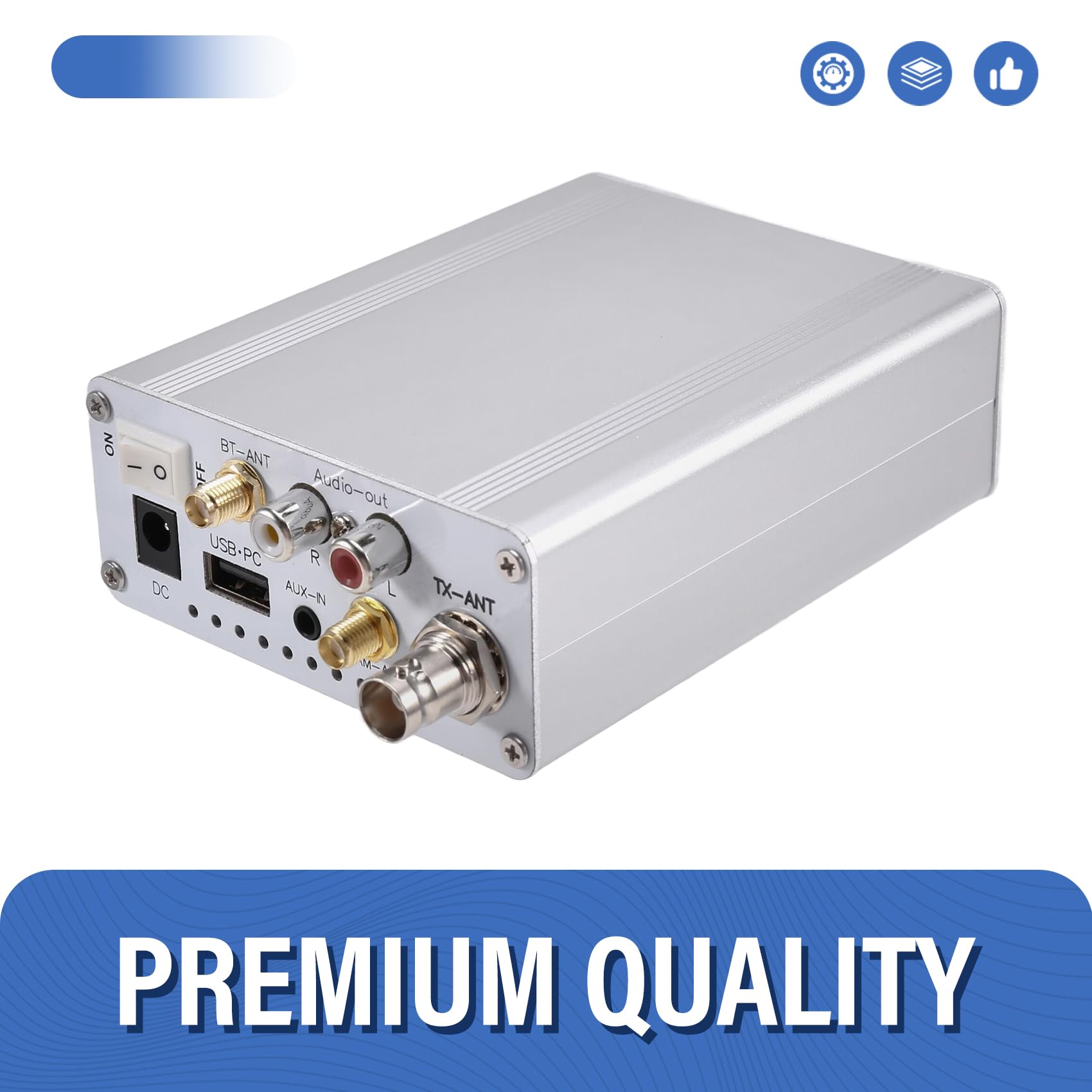 Émetteur FM Bluetooth Audio Émetteur sans Multifonctionnel avec Antenne AM Prise EU