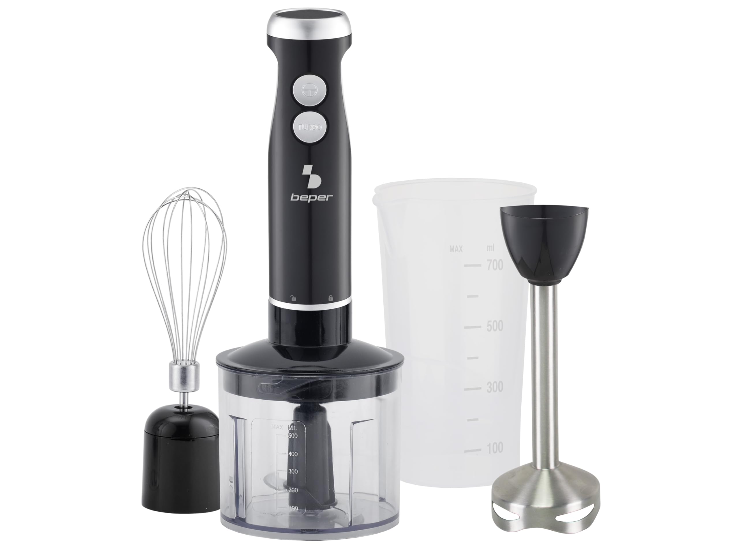 Dreamhigh Frullatore A Immersione 4 In 1 1000W – 12 Velocità + Turbo, Set Con Frusta, Tritatutto 500ml E Misurino 700ml, Per Zuppe, Pappe E Smoothie