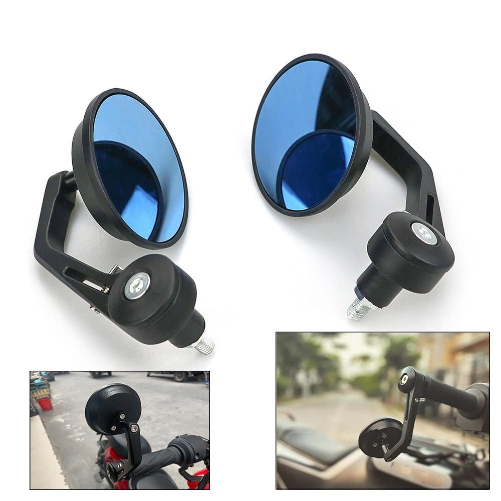 Specchietti Laterali Per Husqvarna Per Svartpilen 401 250 701 Vetro Blu Retrovisore Rotondo Manubrio Bar End Retrovisore Laterale Specchi Accessori Moto Specchi