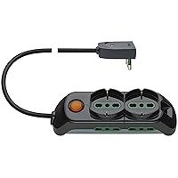 VIMAR FP00521.C Presa Multipla con Interruttore Luminoso, 2 Prese universali