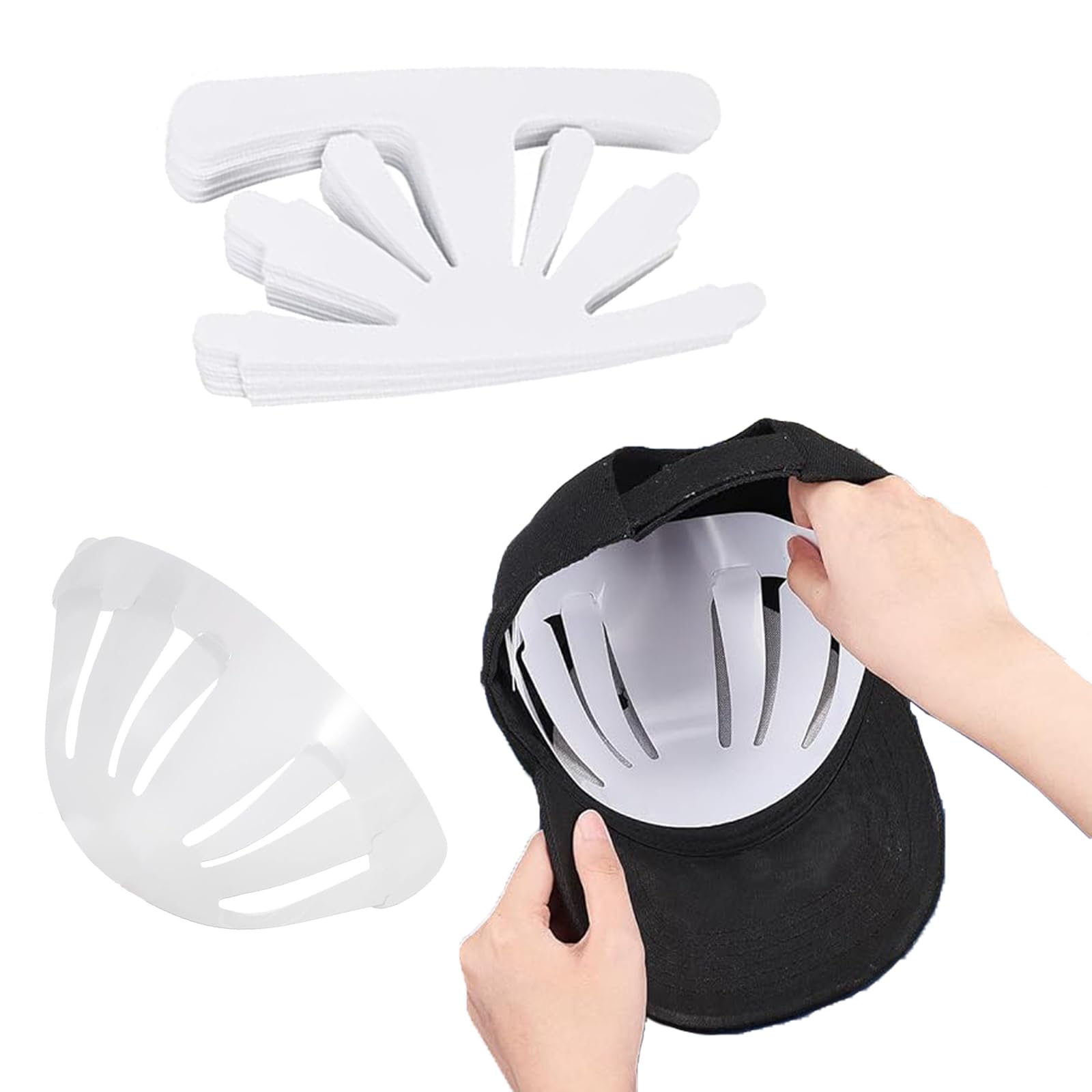 Didiseaon 10 Supporti Interni Per Cappellini Da Baseball – In PVC, Mantengono La Forma, Espositori Per Caps