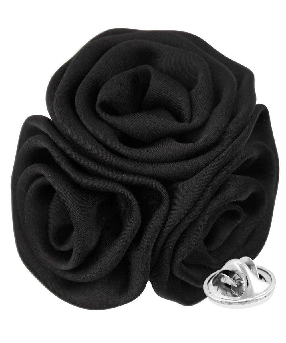 Vittorio Vico Premium Trio Cluster Flower Lapel Pin - Formal Boutonniere for Men, Flower Brooch Pin