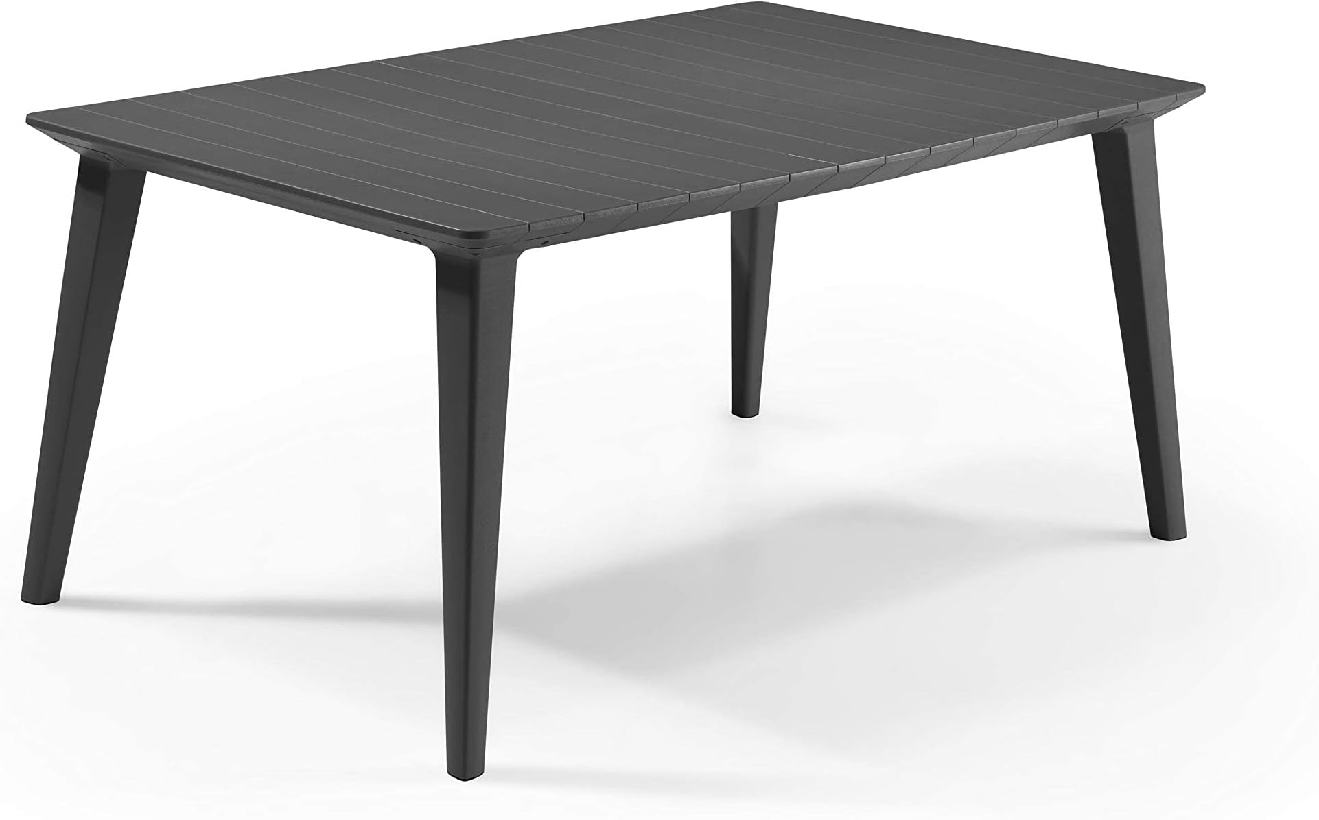 Keter Allibert Lima 160 Outdoor Garden Furniture Dining Table, Graphite, 6Seater Amazon.co.uk