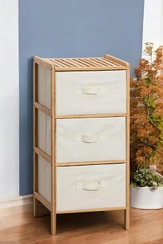Digithome Bambu 3 Çekmeceli Dolap Organizer Çok Amaçlı Düzenleyici Şifonyer DB-0015