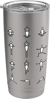 Stickman Yoga Poses Gym Workout Fitness Unisex Stainless Steel Insulated Tumbler