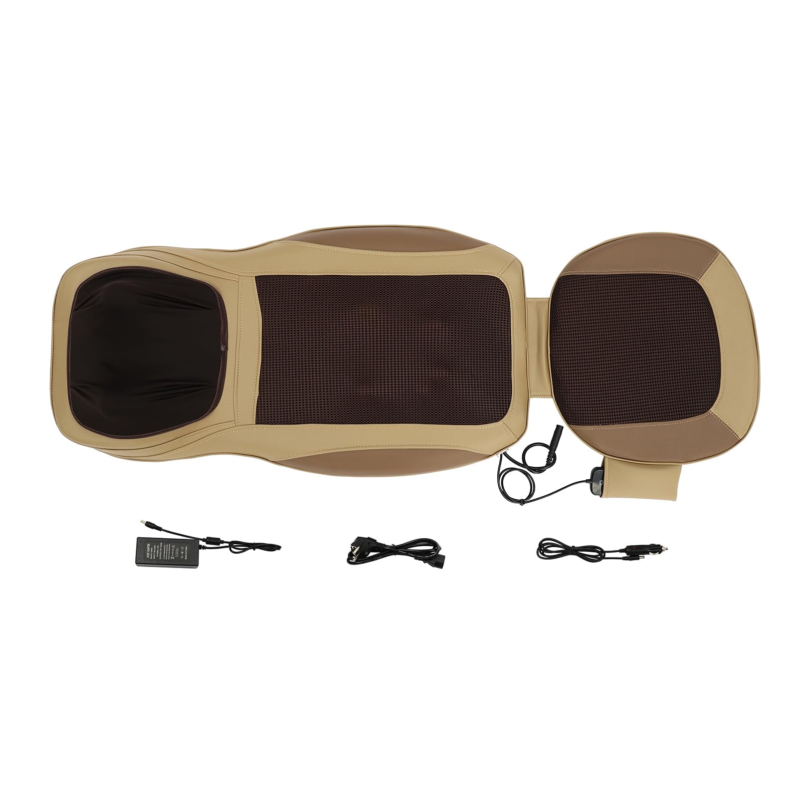 Shiatsu Massagesitzauflage mit Wärmefunktion, Ganzkörper Massagematte Knet, Vibrations & Luftkompression Nacken, Rücken & Gesäß, Nassage-Kissen für Damen, Herren