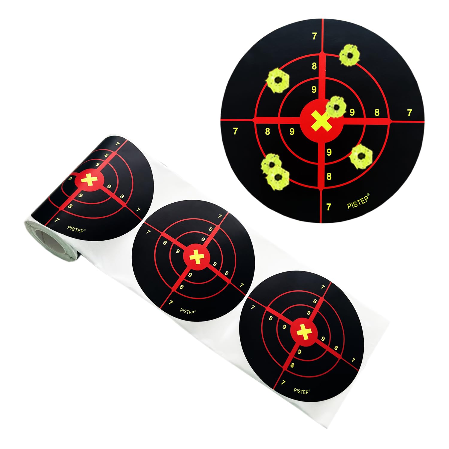 splatter shooting targets 6 inch reactive paper target stickers 100 self adhesive target roll for bb gun pellet gun airsoft rifle indoor and outdoor shooting range