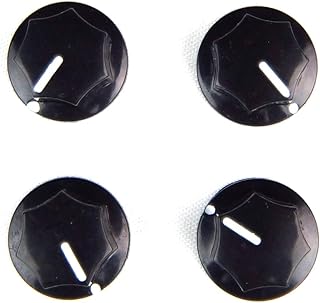 4X Control Knobs for Jaguar Mustang Style Guitar or JB, Black, Adjustable