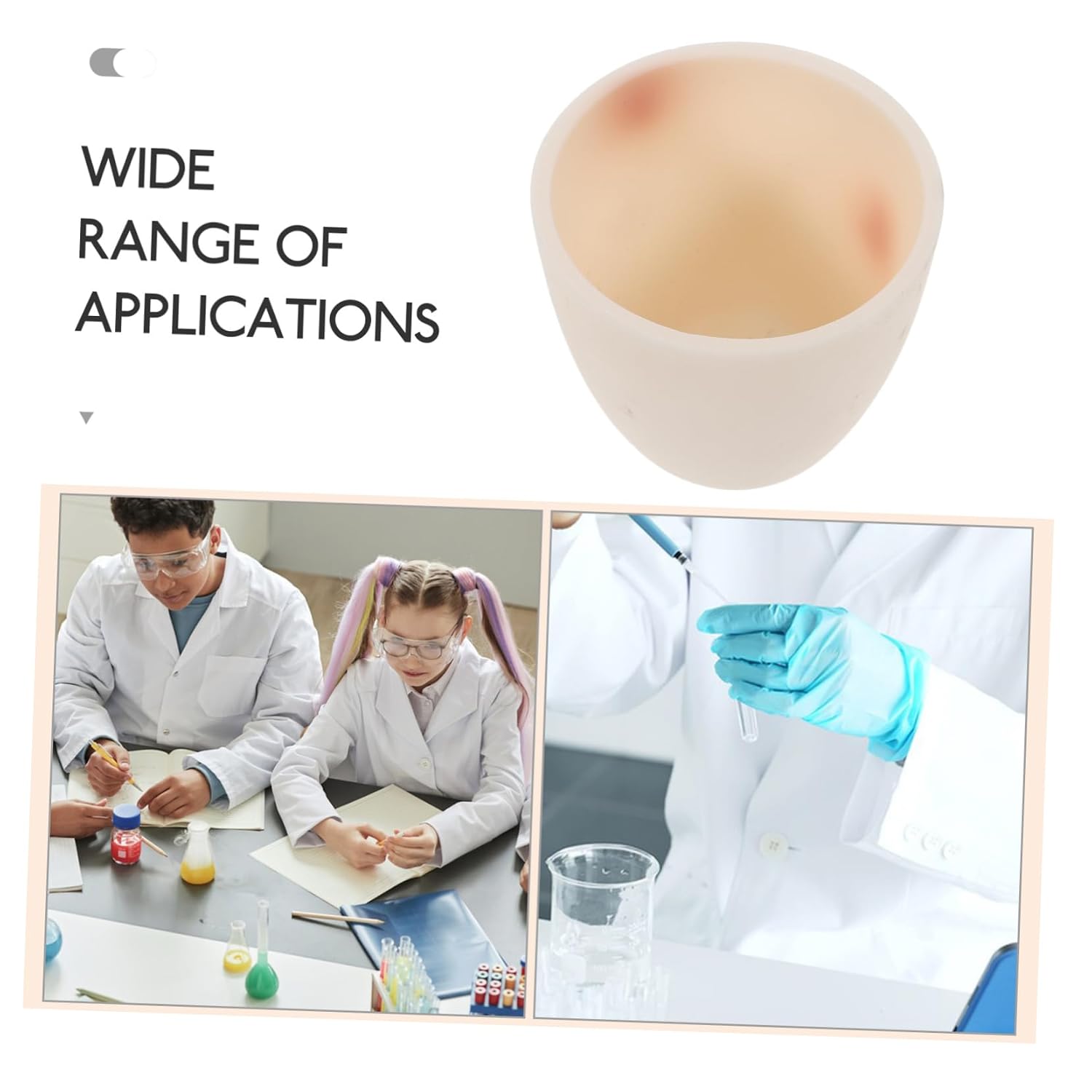 CHILDWEET 5pcs Crucible Cup High Ceramic Crucible for Melting and Casting Lab Research Essential Exceptional High-Temperature Resistance Smooth for Easy Cleaning