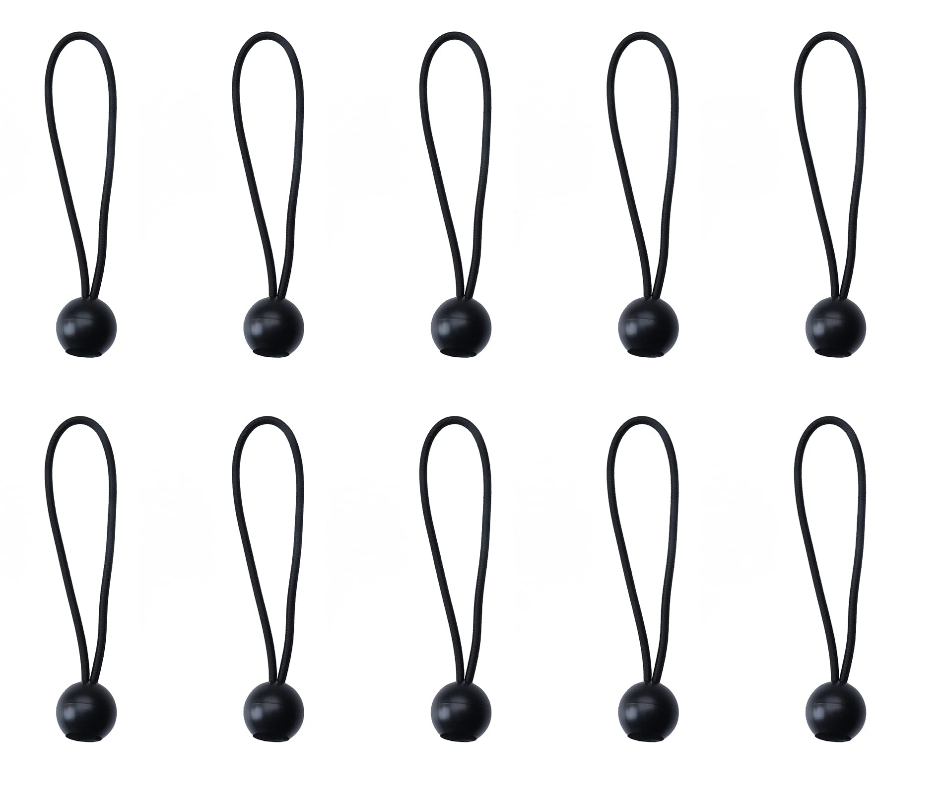 100 Stück Bungee-Bälle Mit Gummiseil – 15 Cm Planen-Spannschnüre Für Plane, Zelt & Co.