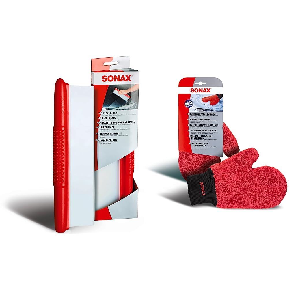 Raclette eau pour véhicule SONAX avec son gant microfibre pour séchage extérieur - 8