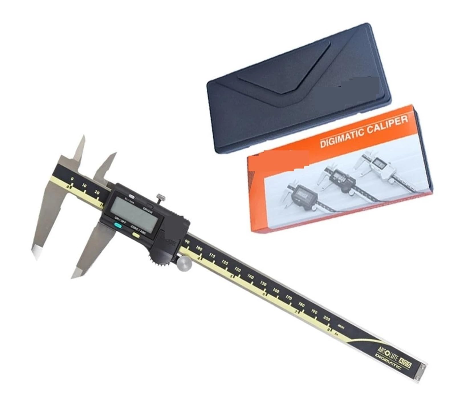 Calibrador digital de 150 mm, calibrador Vernier de 300 mm, LCD 500-196-20, calibrador de 200 mm, medidor electrónico de acero inoxidable(0-150mm)