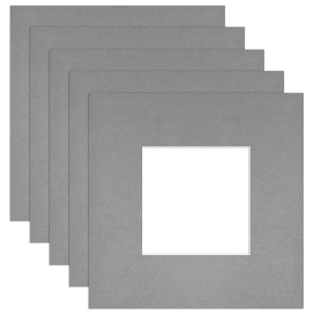 Procut Global 10x10" Mid Grey Picture Mounts - Fits 5x5" Photo Size โ image 1
