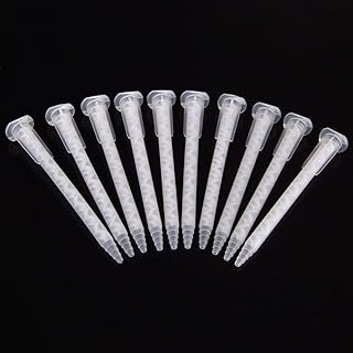 BIN BON - 50pcs/lot MA5.4-17S Static Mixer Nozzle Mixing Tip Plastic Tube Epoxy Nozzles for Epoxy Resin Adhesive Tool 50ml