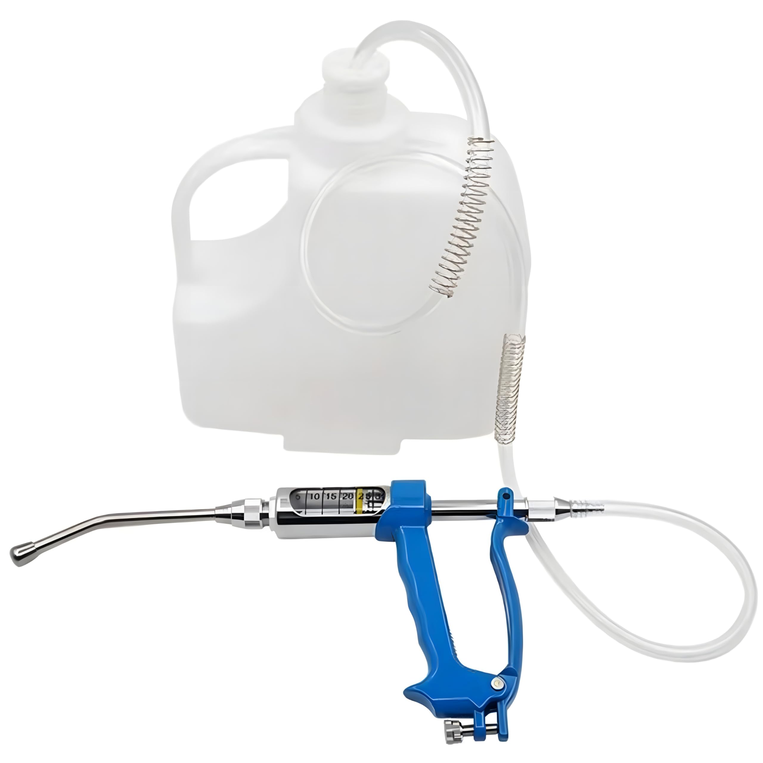 Veterinarie Dispenser Regolabile In Metallo 30 ML, Pistola Iniezione per Bovini Cavallo Pecore