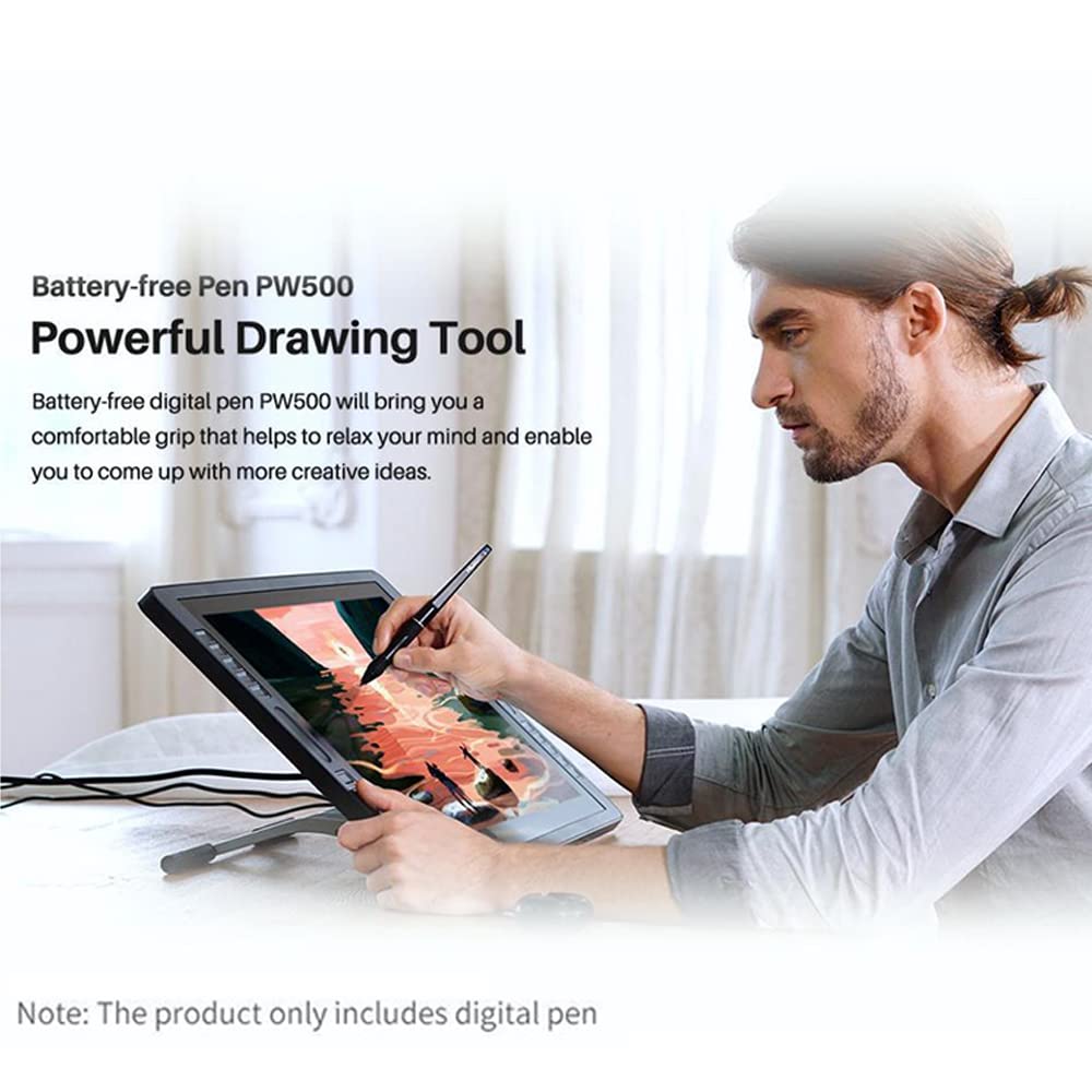 Stylet pour Huion KAMVAS Pro 22, Tablette Graphique Dessin Stylo numérique, PW500 sans Pile, Stylo S pour Inspiroy Q11K V2 Q620M GT-221 GT2201.