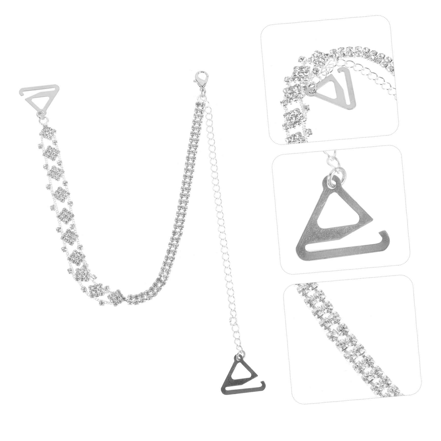 8piezas Correa Decorativa Para Sujetador Brillantes y Removible De Straps Para Mujer Para Ropa De Fiesta y