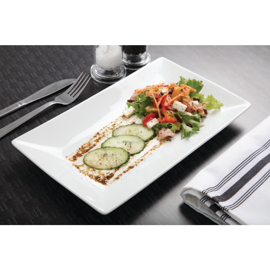 Olympia 2X servire piatti rettangolari 310X180mm Porcellana Bianco Catering