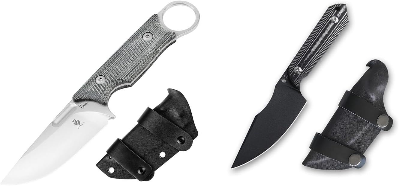 Kizer Cabox Bundled with Harpoon Fixed Blade Knife