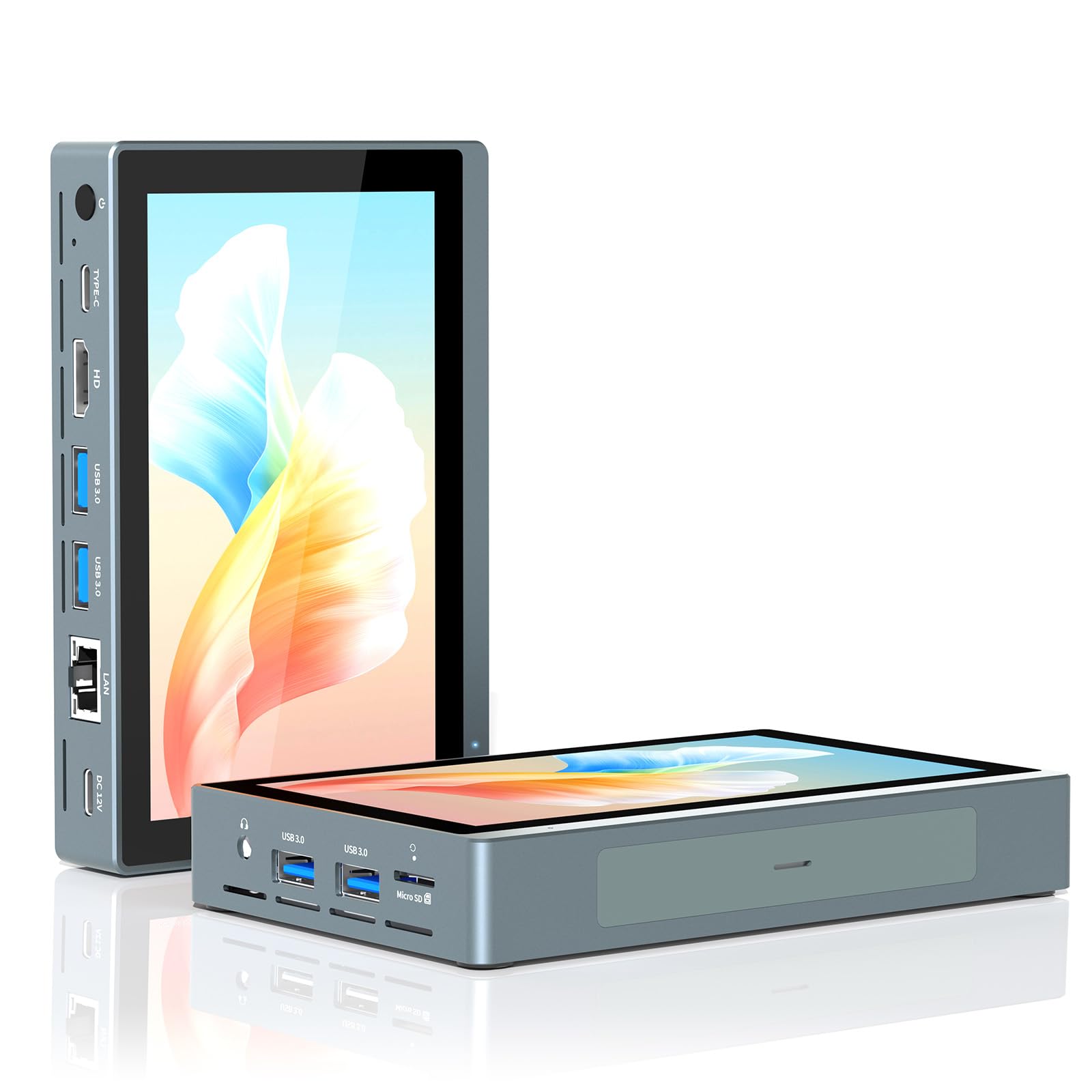 Mini PC Mit 11,6 Zoll Touchscreen – Intel N5095, 8GB RAM, 128GB, Win11 Pro, Dual-Band WiFi