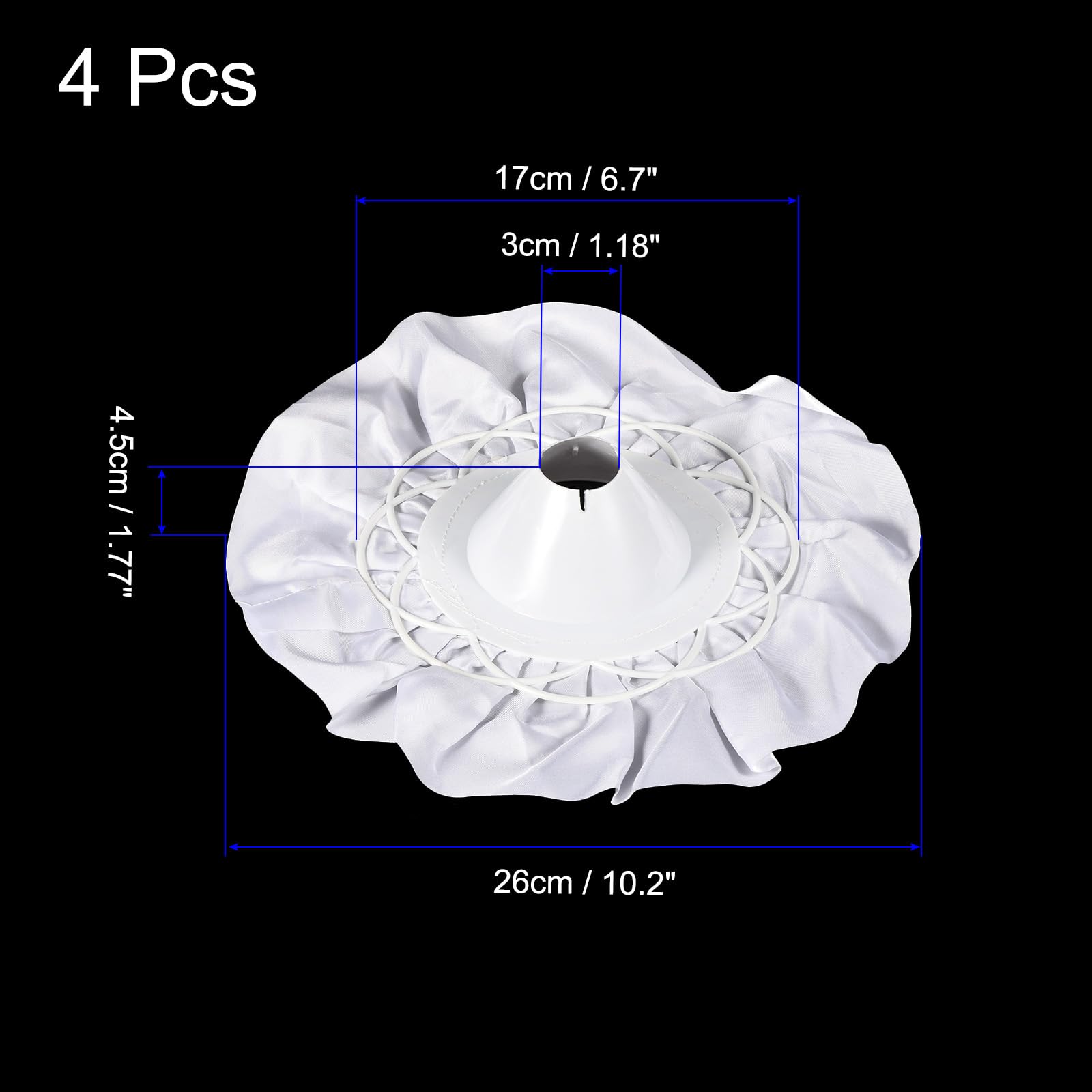 M METERXITY 4 Pack Satin Bouquet Collar - Bridal Bouquet Satin Decorations, Apply to Wedding/Flower Shop (White) - Image 3