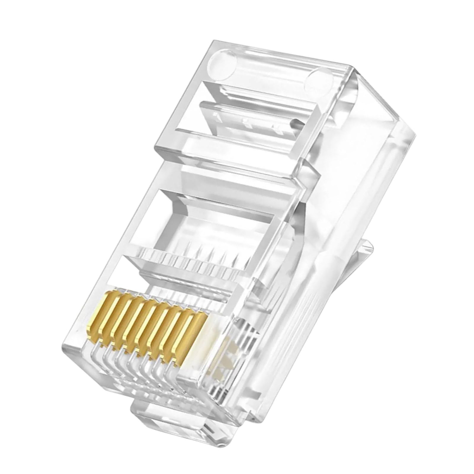 Xjdzineq 100Pieces RJ45 Cat5 Ethernet Plugs for Efficient and Durability Networking Installations Secure Connection