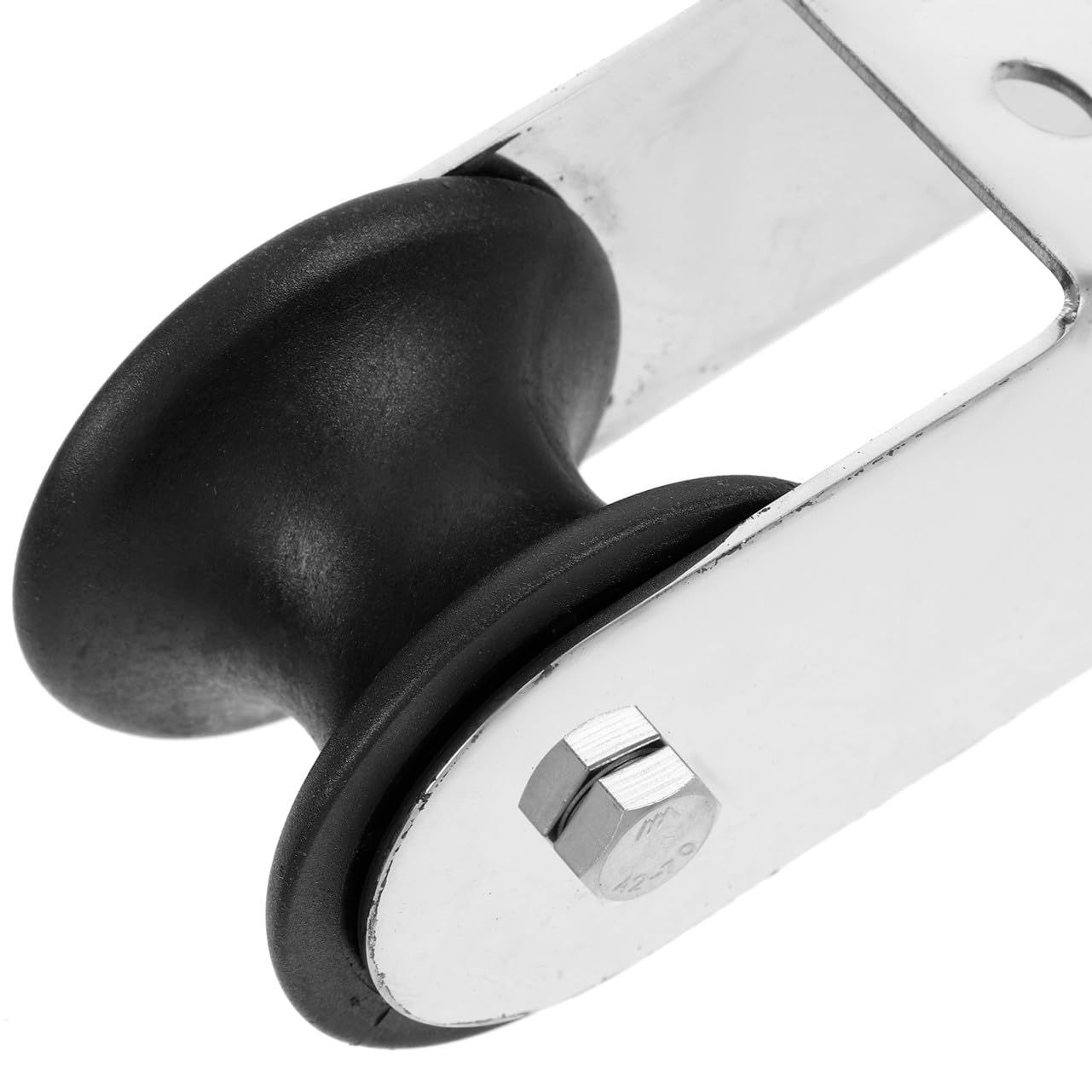MAGICLULU Rouleau D’Ancre D’étrave en Acier Inoxydable, Support de Levage Rouleau en Caoutchouc, Accessoire Fixe pour Ancre de Bateau, Solide et Compact, Usage Plaisance et Pêche