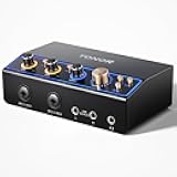 2O2 Audio Interface for Recording, USB Audio Mixer for Podcasting, 2 XLR&6.35mm Channel Sound Board with RGB for Gaming & Streaming, Content Creators, Studio Quality, High Fidelity, TX510 Black