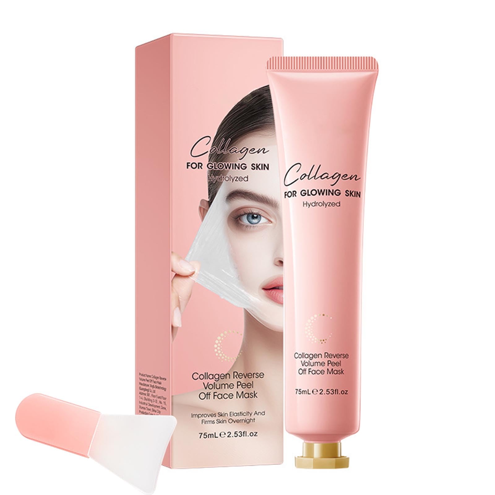 Collagen Peel off Face Mask Collagen Reverse Volume Peel Off Face Mask Improves Skin Elasticity and Firms Skin Overnight for All Skin Types 75ml