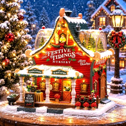 Lemax Festive Tidings Vivero edificio iluminado de Navidad decorativo coleccionable 55350 3