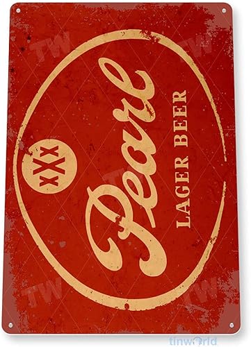 Miniatura 3 de Tinworld Letrero de lata letrero de cerveza de perla, rústico, retro, bar, bar, cervecería, cabaña, cueva, c670