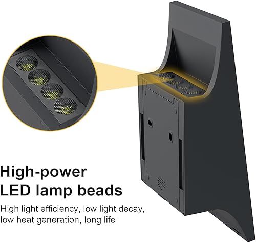 Miniatura 7 de Luces solares para exteriores, 3000K 700LM luces solares de pared para exteriores hacia arriba y hacia abajo, luces solares regulables, IP65