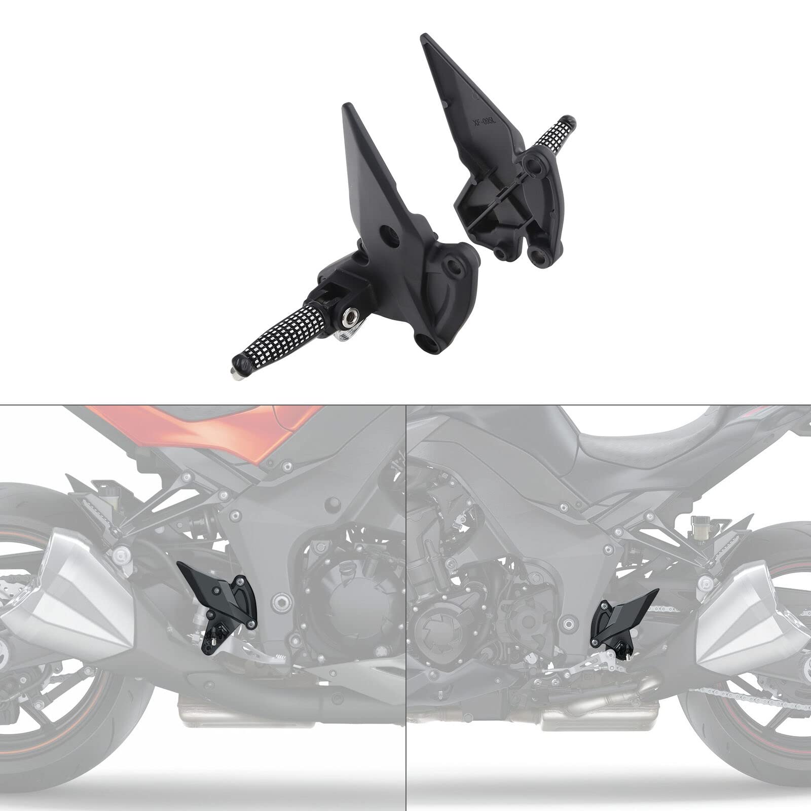 Repose-Pieds Avant Moto Kawasaki - Couvercle Caoutchouc Pour Versys Z750 Z1000 Z900RS (2pcs)