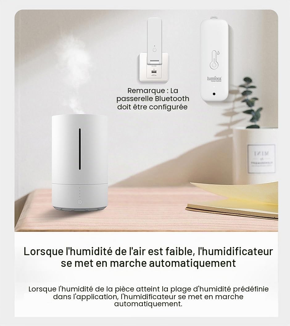 Thermomètre-hygromètre connecté étanche avec fonction bluetooth [Luminea]