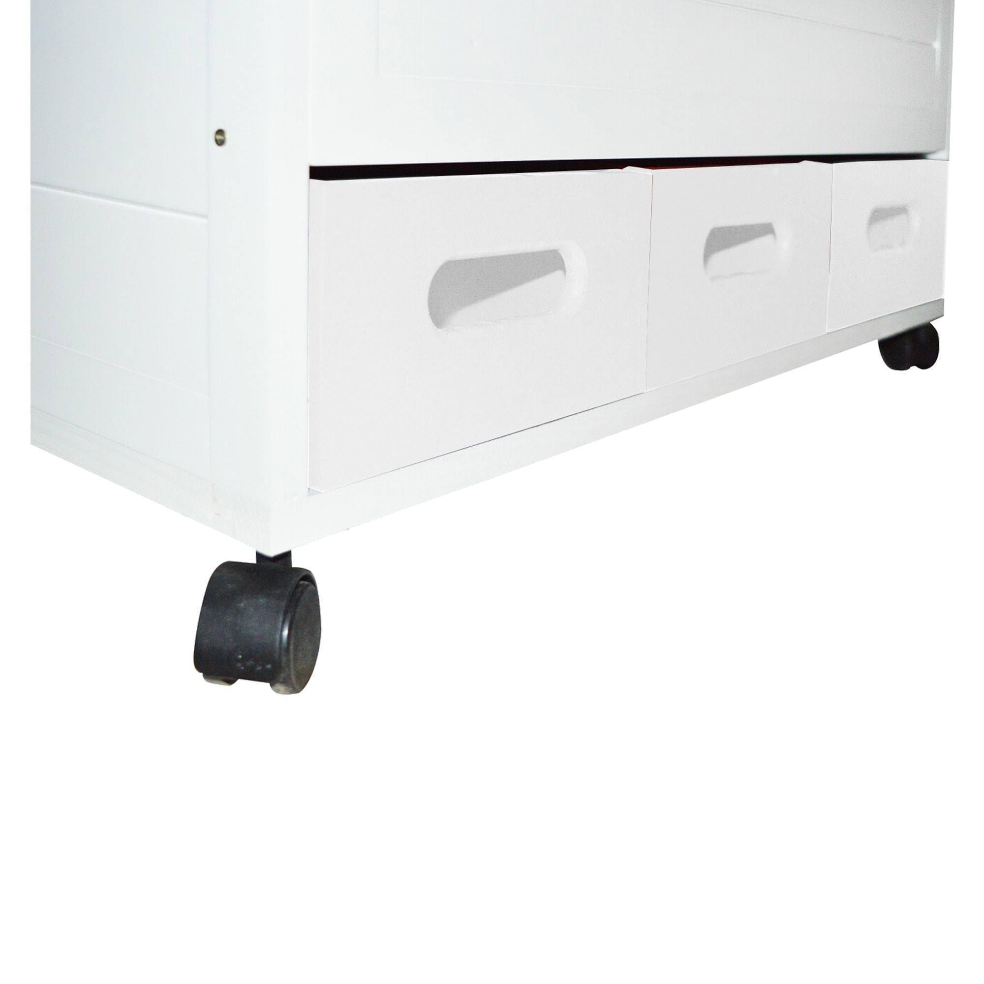 WELL HOME MOBILIARIO & DECORACIÓN Baúl con 3 cajones en color blanco 70,5x40x55x