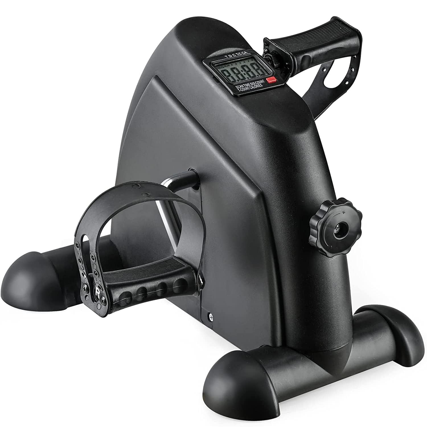 Joyzzz Mini Exercise Bike, Under Desk Bike Pedal Exerciser with Lcd Display, Pedal Exerciser for Seniors, Portable Exercise Stepper for Foot Cycle Leg Arm Workout