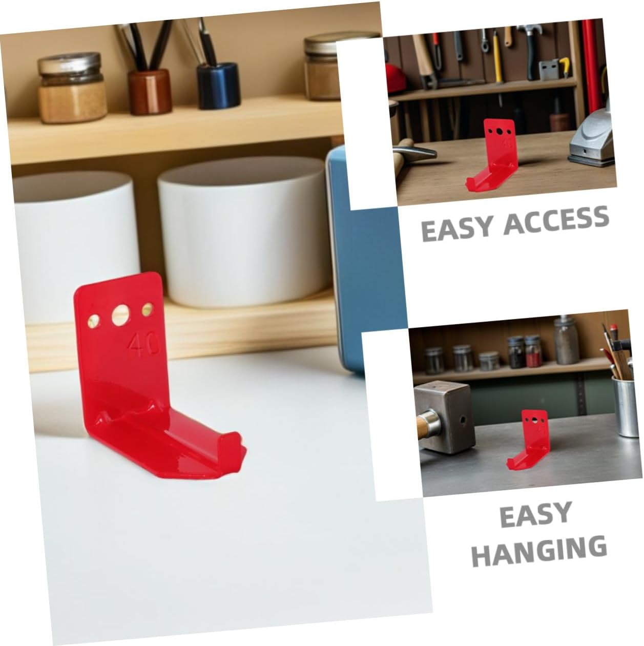 12pcs 40 Lb Fire Extinguisher Wall Mount Brackets Metal Holder Hooks with Screws and Gaskets for Dry Chemical and Water Extinguishers, Heavy Duty Wall Bracket for Home