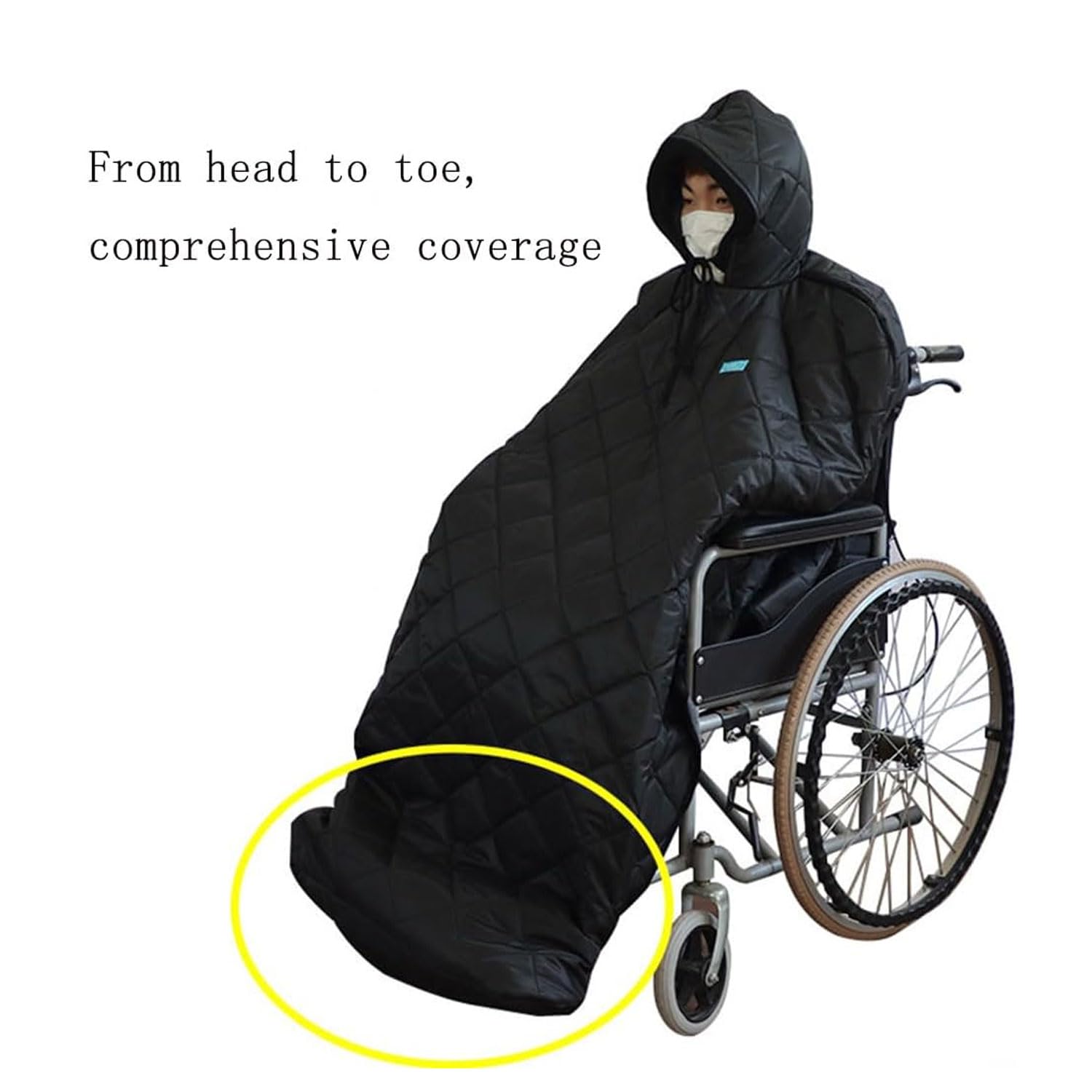 Manta a Prueba De Viento Para Silla De Ruedas, Poncho De Lluvia Con Protección Contra El Frío Todo Incluido Con Correa, Edredón Multifuncional Para Silla De Ruedas De Invierno Para Hospital, Parque