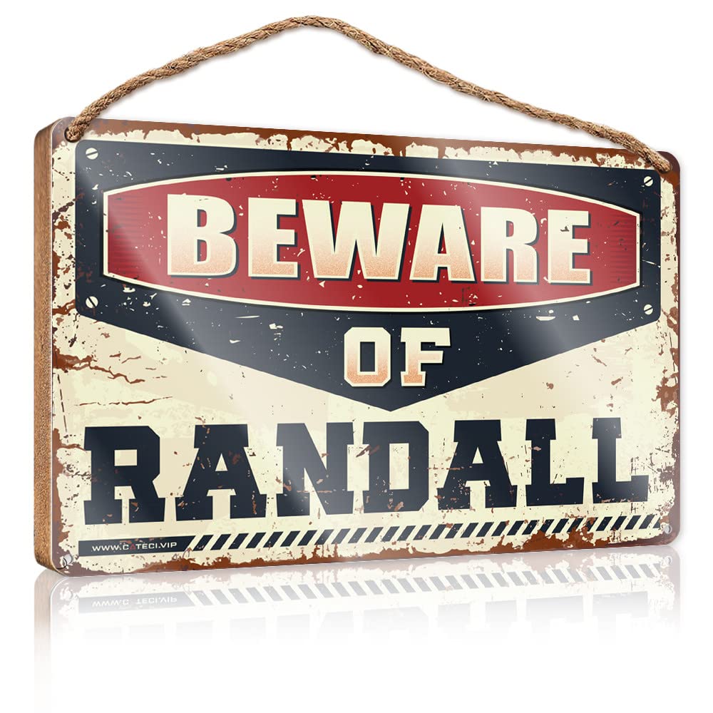 DTHA Door Hanging Decoration Beware Of Randall Wooden Sign Room Stuff Farm House Decorations(15X28CM)