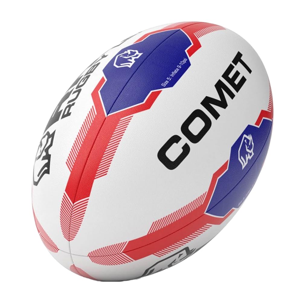 Rhino League Comet Rugby Ball (4) (White)