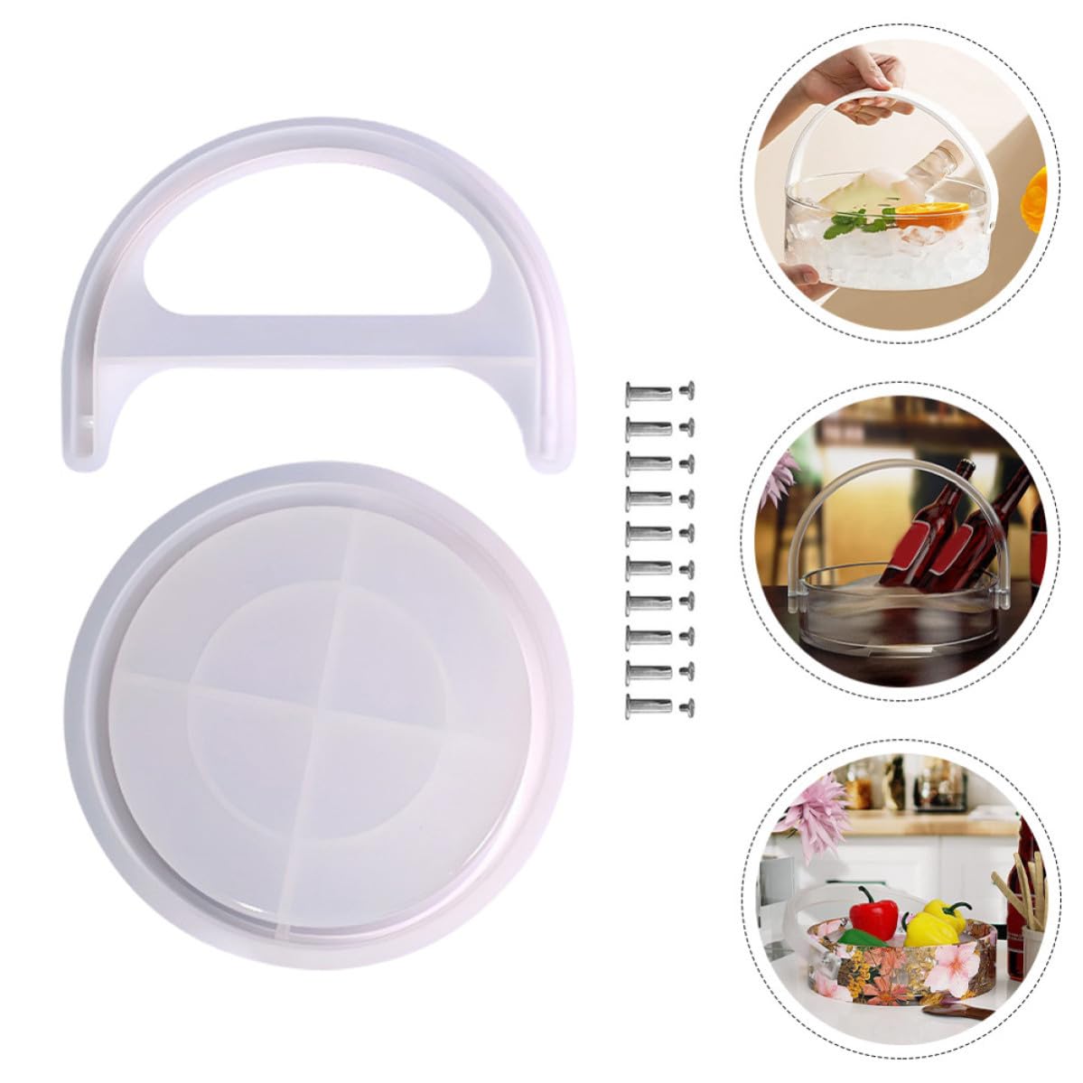 Molde de Silicona Flexible para Manualidades Diseño Desmontable, Resistente y Lavable, Adecuado para Cubos de Almacenamiento en Bricolaje DIY