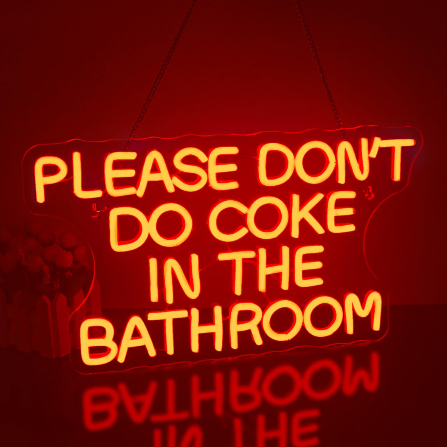 Cartello divertente per porta del bagno con scritta Hope You Like Big Ass Dogs in legno con