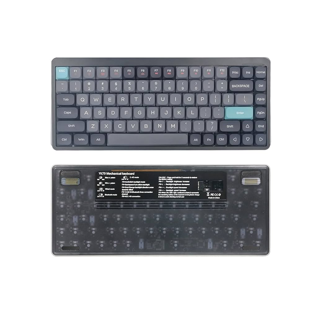Amazon | OUSEITECH YK75 メカニカルキーボード 84キー 薄型