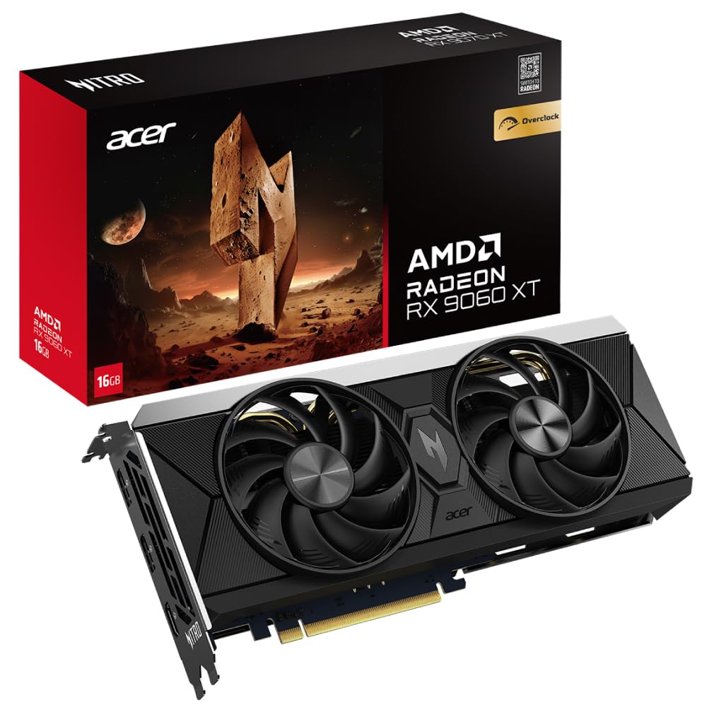 Amazon | Acer Nitro Radeon RX 9060 XT OC メモリ 16GB 3.3GHz