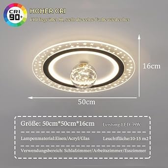 Ceiling Light Modern LED Creative Ring-shaped Living Room Ceiling Lamp Metal Gold Dimmable Chandelier with Remote Control Night Light Function Suitable for Hotel Bedroom Kitchen Study [Energy Class B]