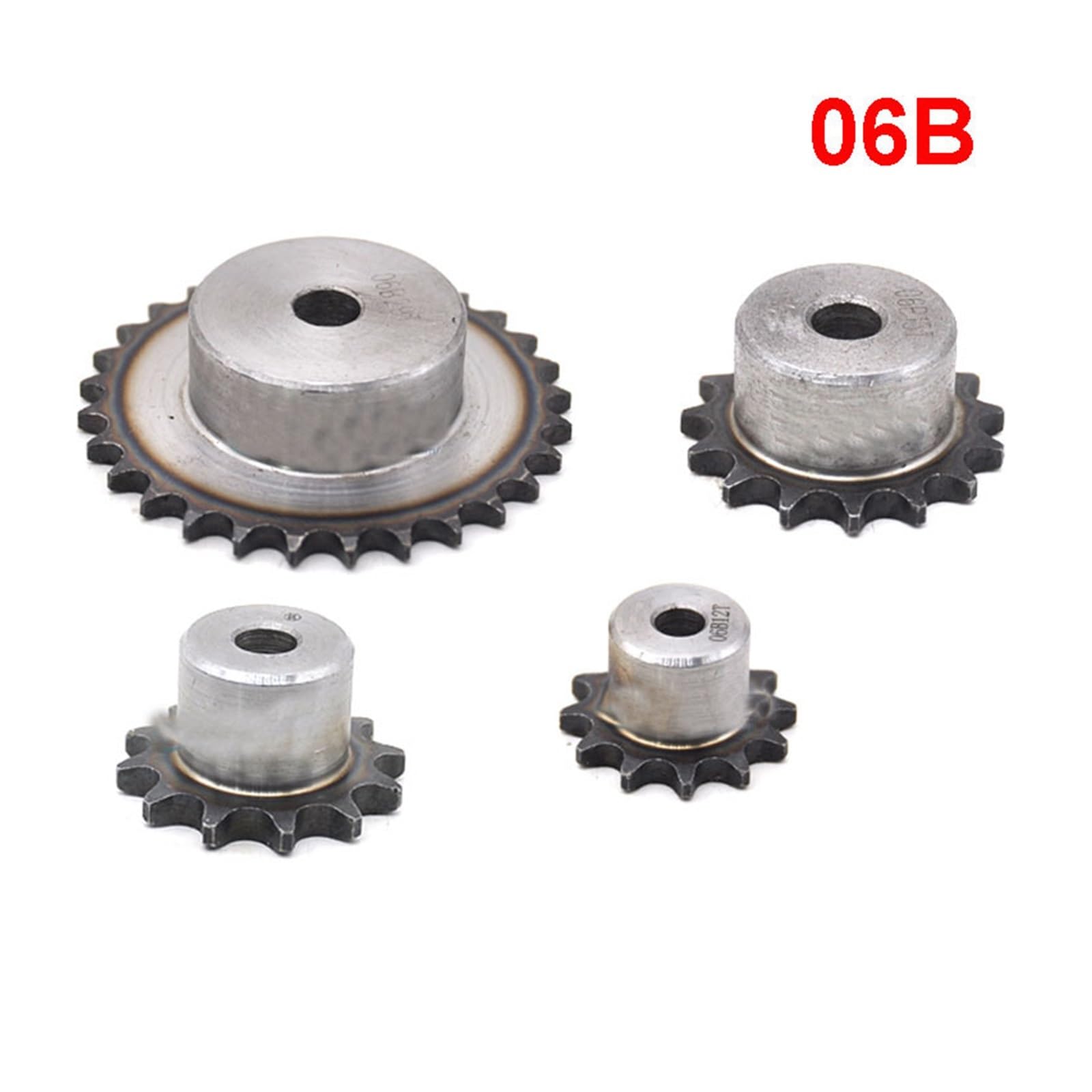 Bevel Gear Pinion Hardware Mechanical 1Pcs 06B 9 Teeth to 24 Teeth Sprocket Wheel Chain Gear Industrial A3 Steel Suitable for 06B Roller Chain(06B-17 Teeth)