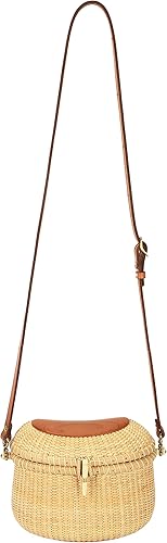 Miniatura 2 de Nantucket Crescent - Bolso cruzado de ratán con correas de cuero, tejido a mano natural y elegante