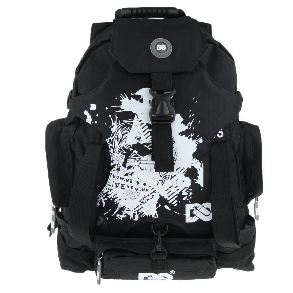 Zaino per Pattini in Linea a Rotelle Borsa per Il Trasporto delle Scarpe da Pattinaggio, Nero B, 53x36x19cm