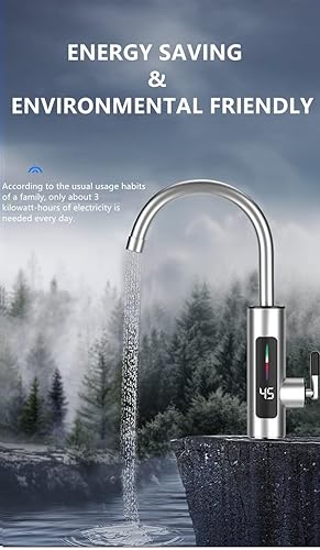 Miniatura 4 de Calentador de agua caliente de 110 V grifo instantáneo sin tanque eléctrico cocina baño calentador rápido grifo de agua con pantalla digital LED